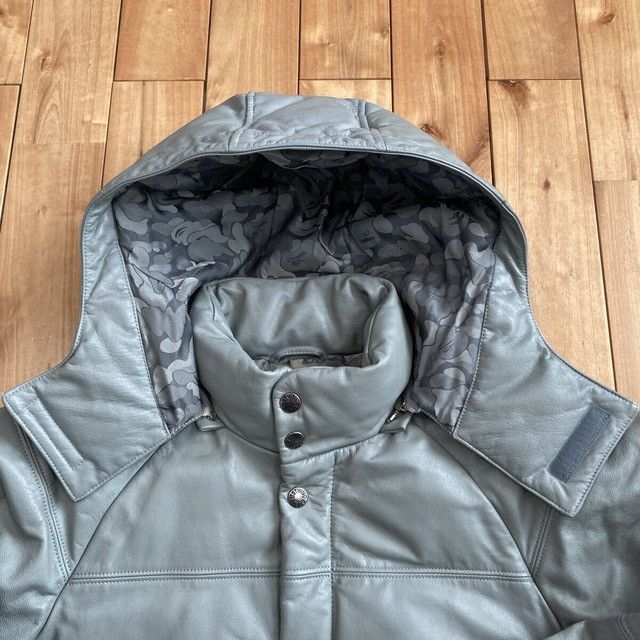 Bape BAPE Cowhide Leather Hoodie Down Jacket a bathing ape NIGO Size US M / EU 48-50 / 2 - 2 Thumbnail
