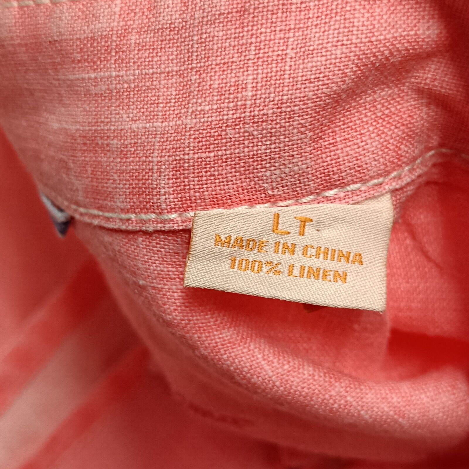 Tommy Bahama Tommy Bahama 100% Linen Shirt Men's LT Pink Button Up Size US L / EU 52-54 / 3 - 5 Thumbnail
