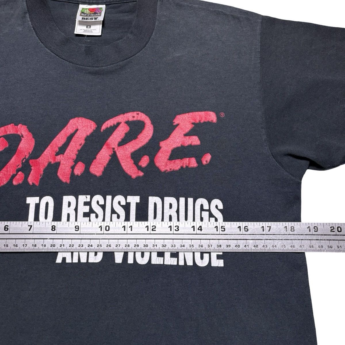 Other Vintage Dare Drugs Violence Faded Black Graphic T Shirt M Size US M / EU 48-50 / 2 - 4 Thumbnail