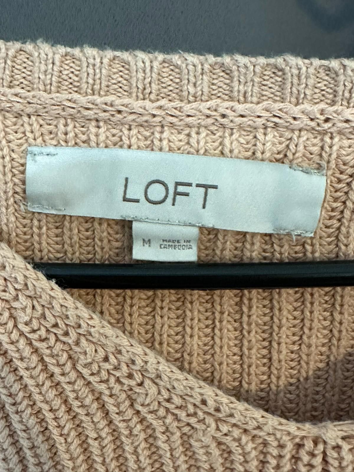 Designer LOFT Ribbed Sweater M | Beige Knit | Fall Staple Size M / US 6-8 / IT 42-44 - 4 Thumbnail