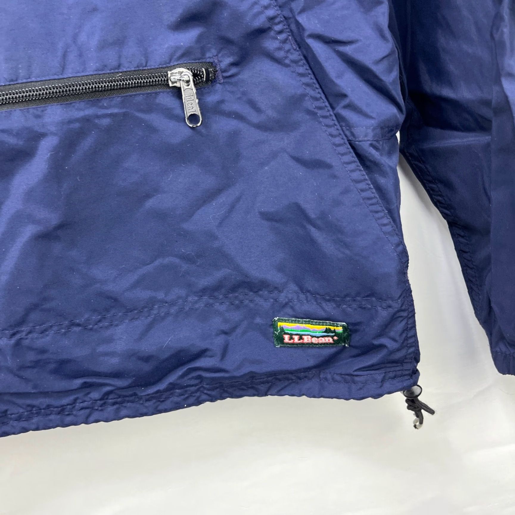 Vintage VINTAGE LL Bean Jacket Windbreaker Hooded Anorak Nylon Medium Blue 90s Mens Size US M / EU 48-50 / 2 - 2 Thumbnail