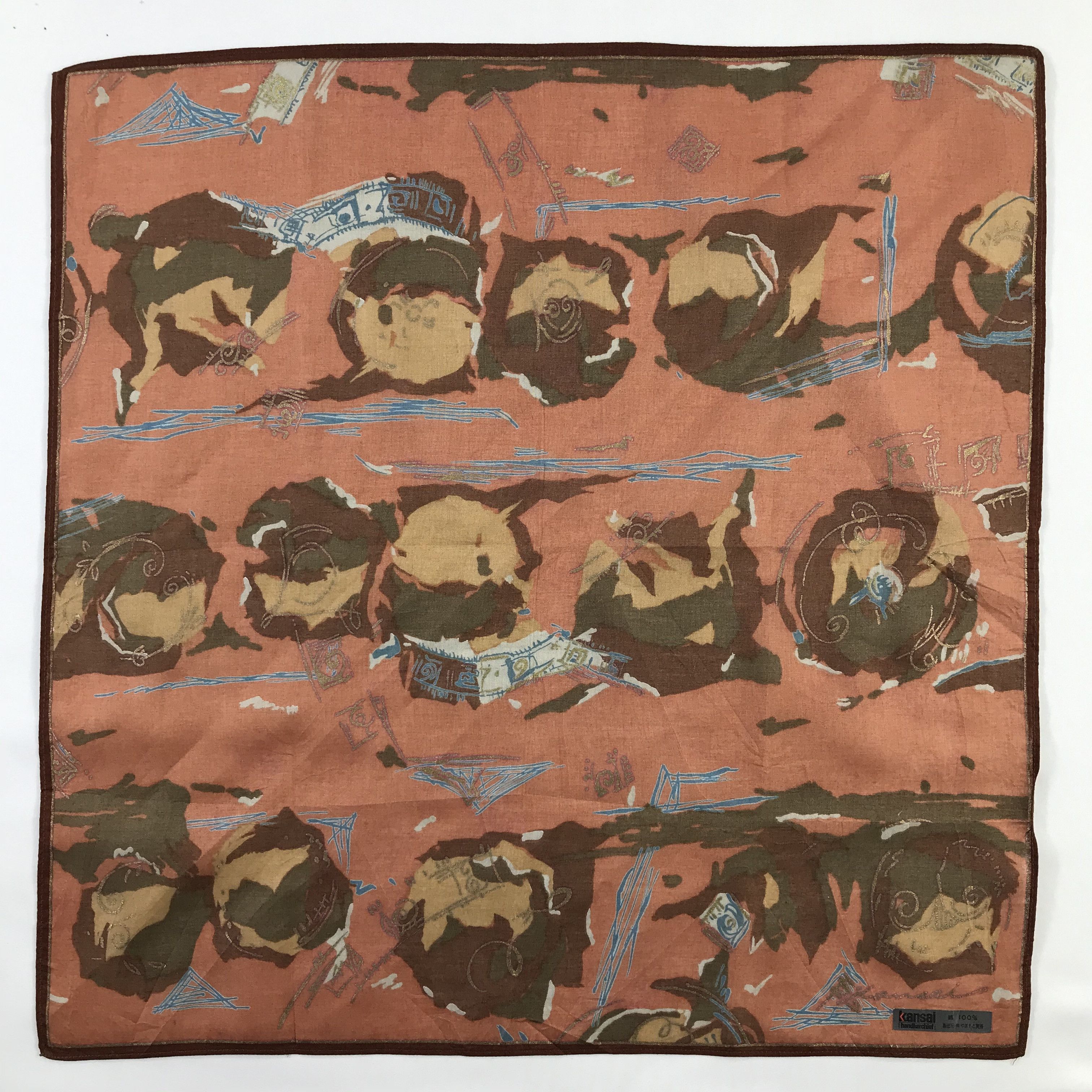 Kansai Yamamoto × Vintage Kansai Bandana / Handkerchief / Neckerchief - S721 Size ONE SIZE - 1 Thumbnail