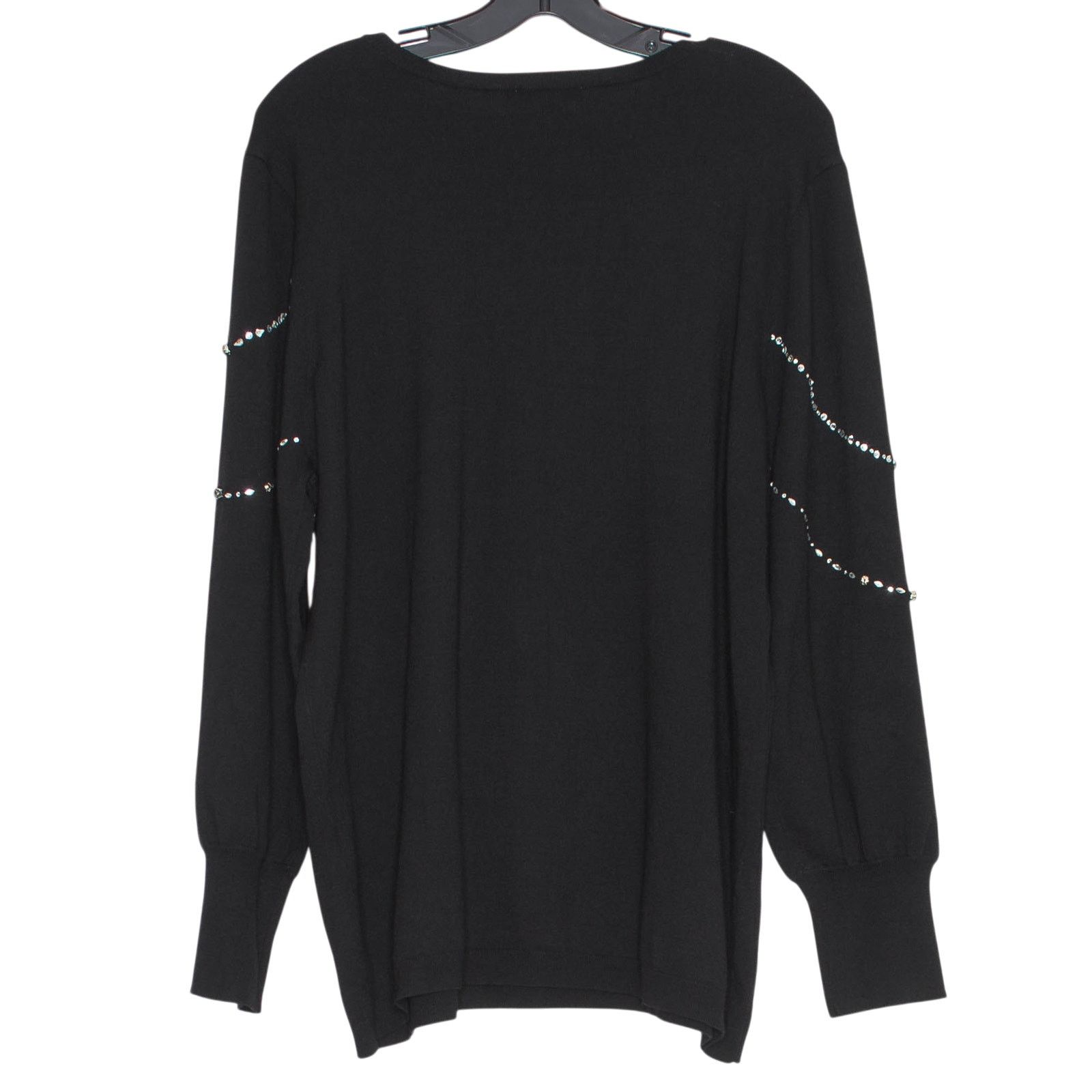 Chicos NWT Chicos Sweater Black Chandelier Crystal Embellished XXL Size 3XL / US 20-22 - 3 Thumbnail