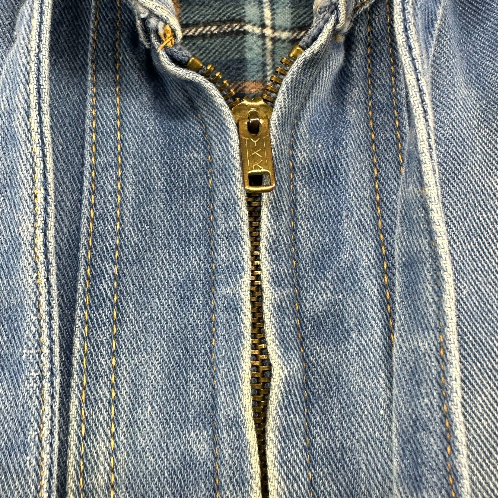 Denime VINTAGE Brittania Jacket Womens S Blue Hoodie Denim Jean Flannel Lined 70s Size S / US 4 / IT 40 - 4 Thumbnail