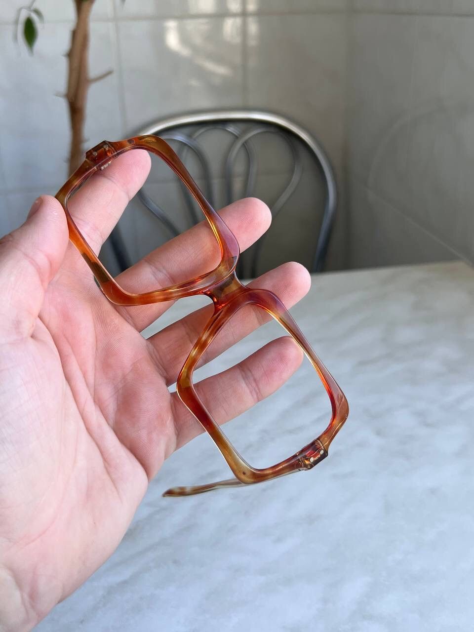 Vintage 70s Vintage Retro Eyeglasses Italy Only Frame Square 1970s Size ONE SIZE - 8 Thumbnail