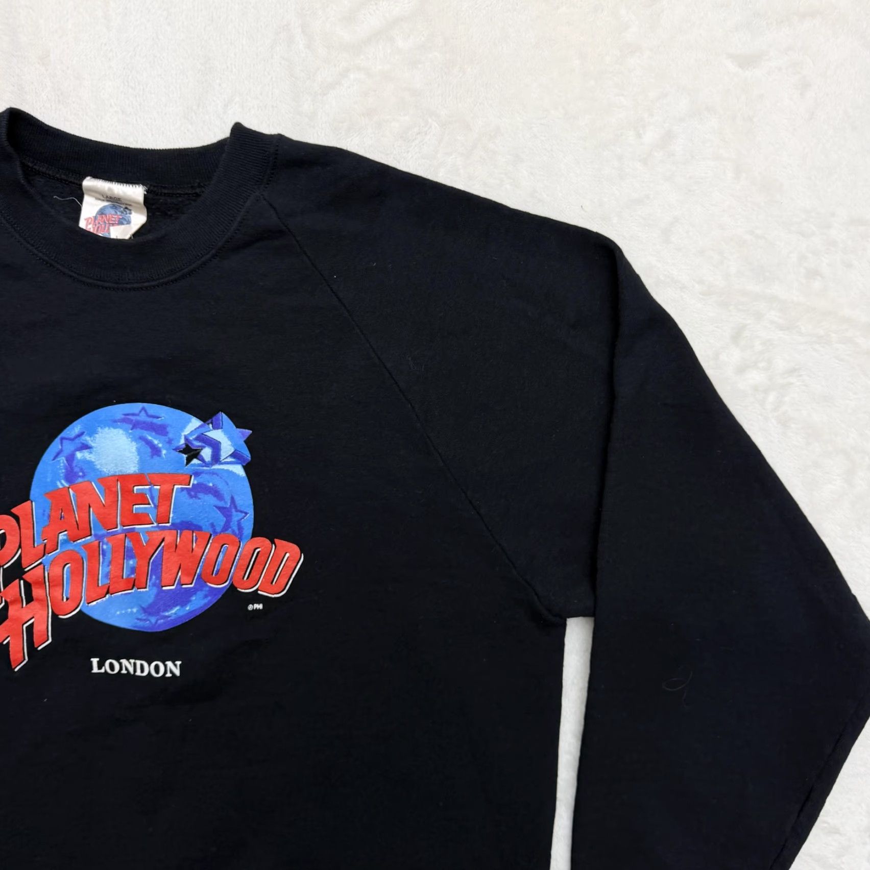 Planet Hollywood VINTAGE Planet Hollywood London Sweatshirt Mens Large Black Crewneck Graphic 90s Size US L / EU 52-54 / 3 - 4 Thumbnail