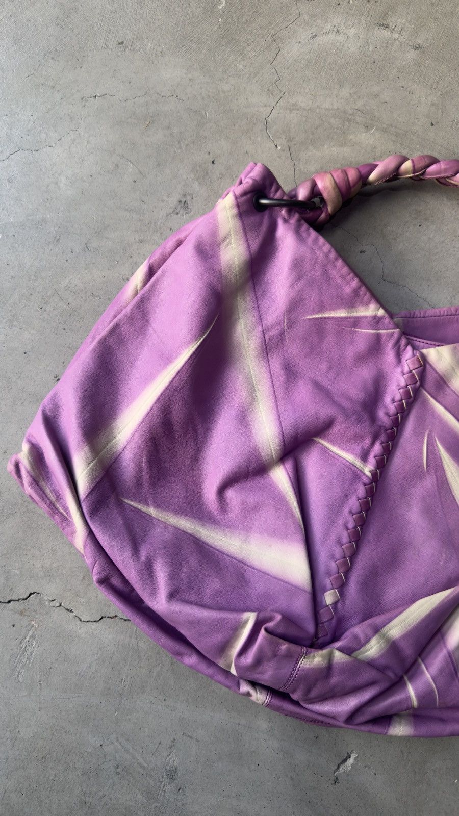 Bottega Veneta Bottega Veneta Violet Tye Dye Aquilone Fortune Cookie Hobo Size ONE SIZE - 2 Thumbnail