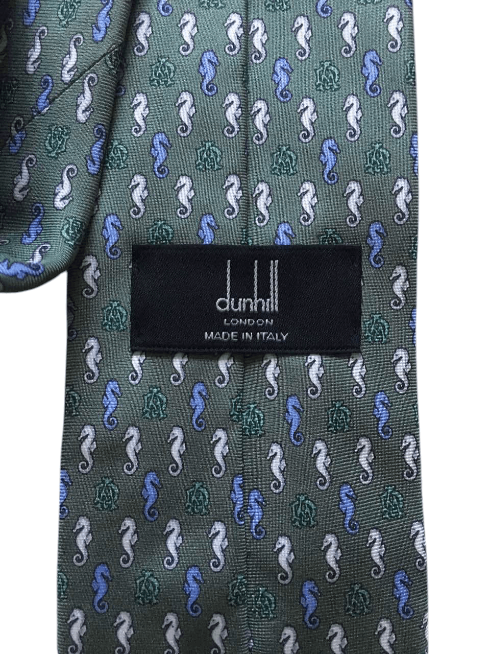 Alfred Dunhill Dunhill London Mulberry Silk Tie Seahorse Pattern Size ONE SIZE - 2 Thumbnail
