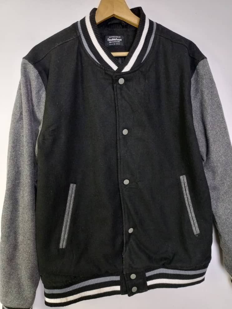 Japanese Brand × Vintage Japanese Brand X Double Focus Varsity Jacket Size US L / EU 52-54 / 3 - 2 Thumbnail