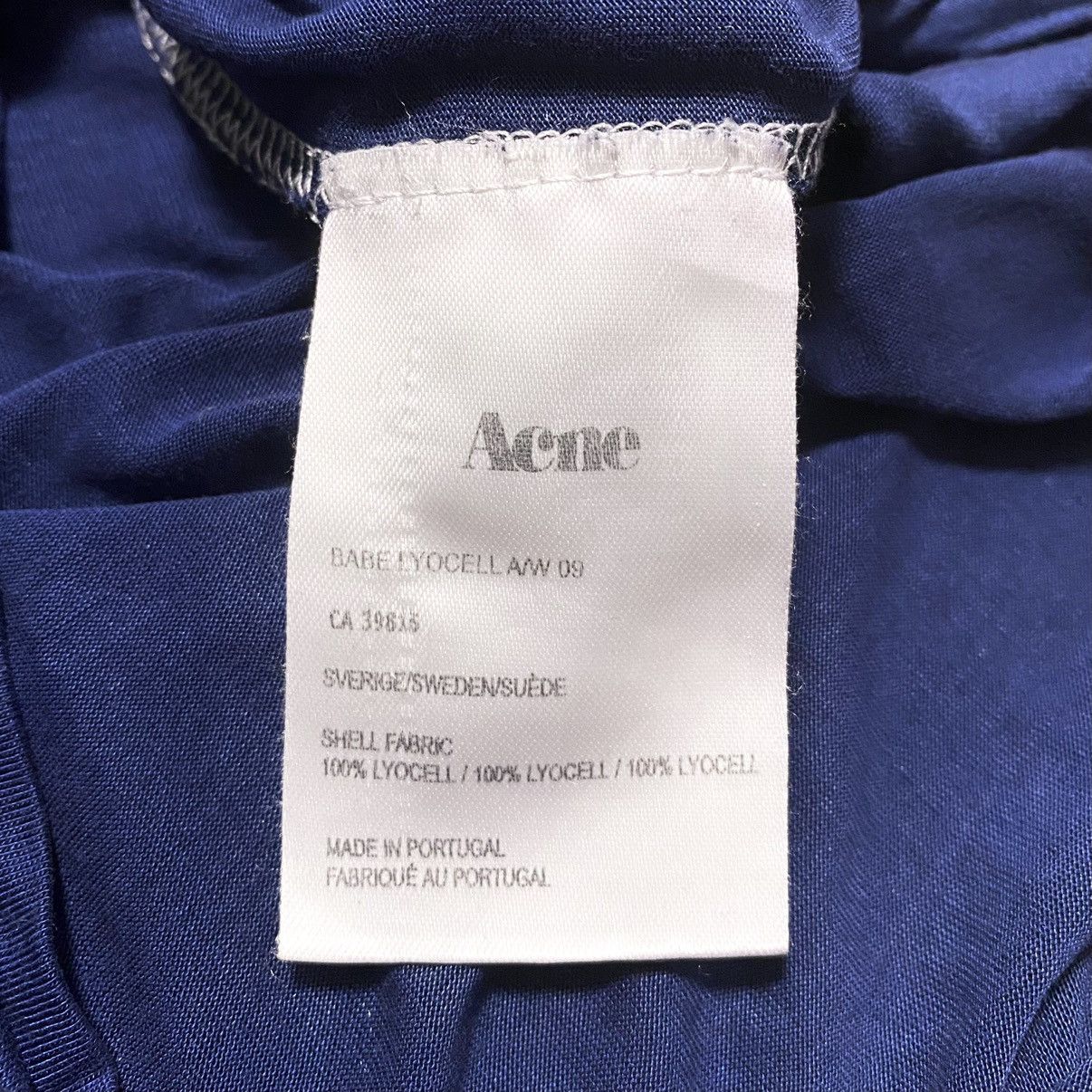 Acne Studios Women Vintage AW09 Acne Studios Babe Lyocell Navy Midi Dress Size M / US 6-8 / IT 42-44 - 13 Thumbnail