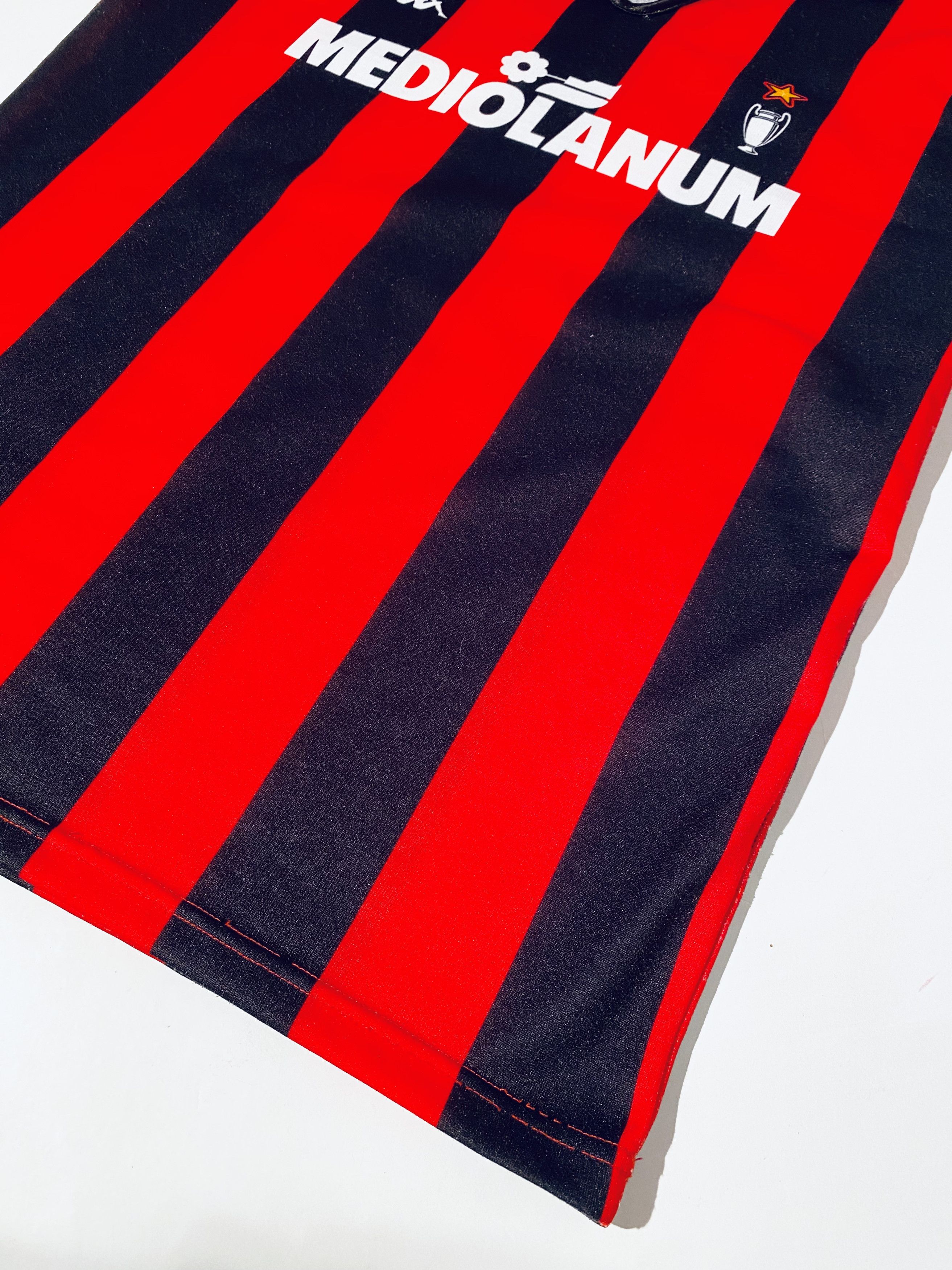 Kappa AC Milan Home Football Shirt 1989 - 1990 / Mediolanum Size US M / EU 48-50 / 2 - 4 Thumbnail