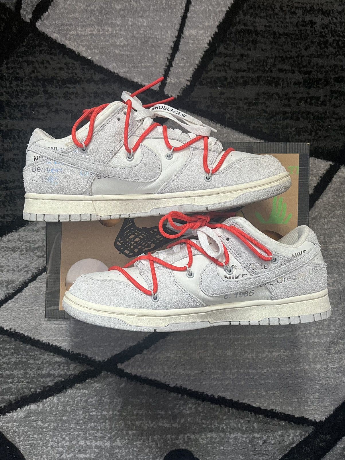 Nike Nike Dunk Low Off-White “Lot 13” Size US 10.5 / EU 43-44 - 3 Thumbnail