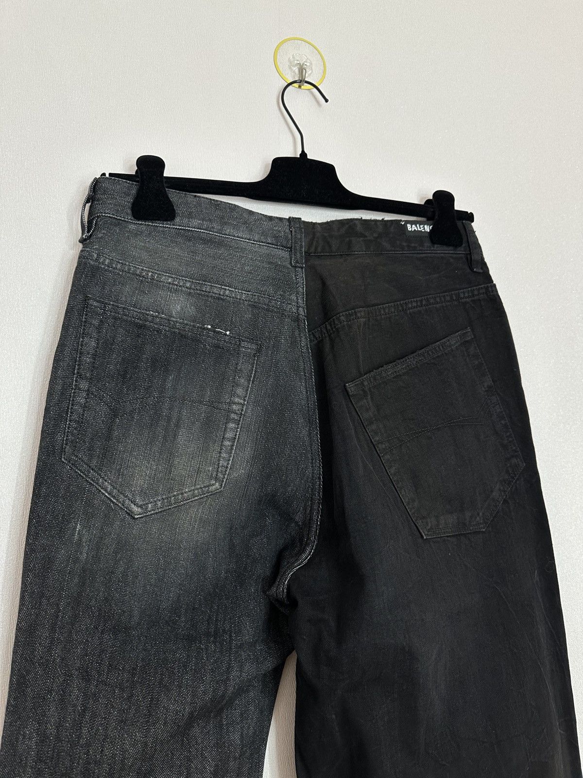 Balenciaga Balenciaga Hybrid 50 50 Split Jeans Black Gray XS Size US 30 / EU 46 - 3 Thumbnail