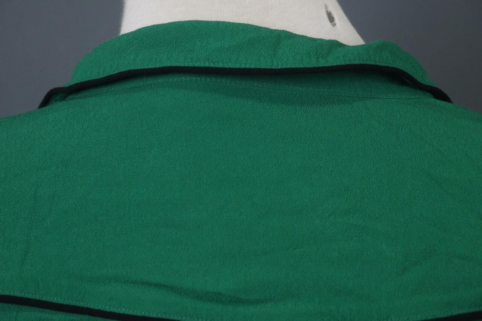 Wilkes Bashford Ba&sh Green Pleated Black Piping 3/4 Tunic Dress Size 1 Size M / US 6-8 / IT 42-44 - 12 Thumbnail