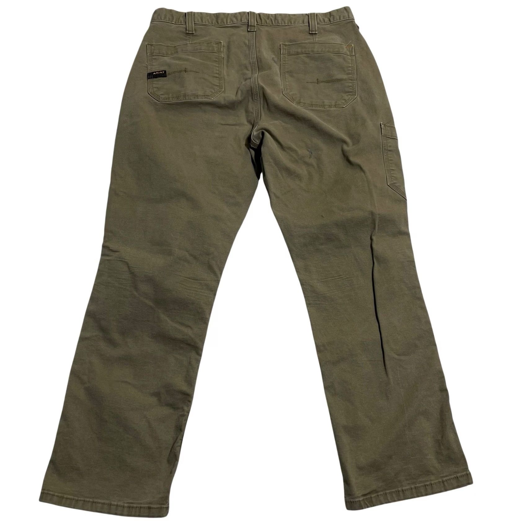 Ariat Ariat Rebar Pants Men’s 36x30 Green Double Knees Carpenter Relaxed Canvas Work Size US 36 / EU 52 - 2 Thumbnail