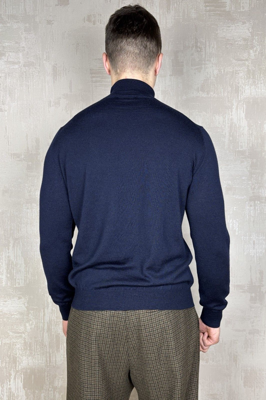 Gran Sasso Gran Sasso Virgin Wool Turtleneck Sweater Navy Blue Size US L / EU 52-54 / 3 - 13 Thumbnail