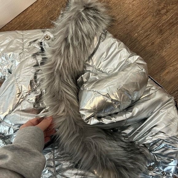 Other Silver Hooded Snowsuit Size XS / US 0-2 / IT 36-38 - 10 Thumbnail