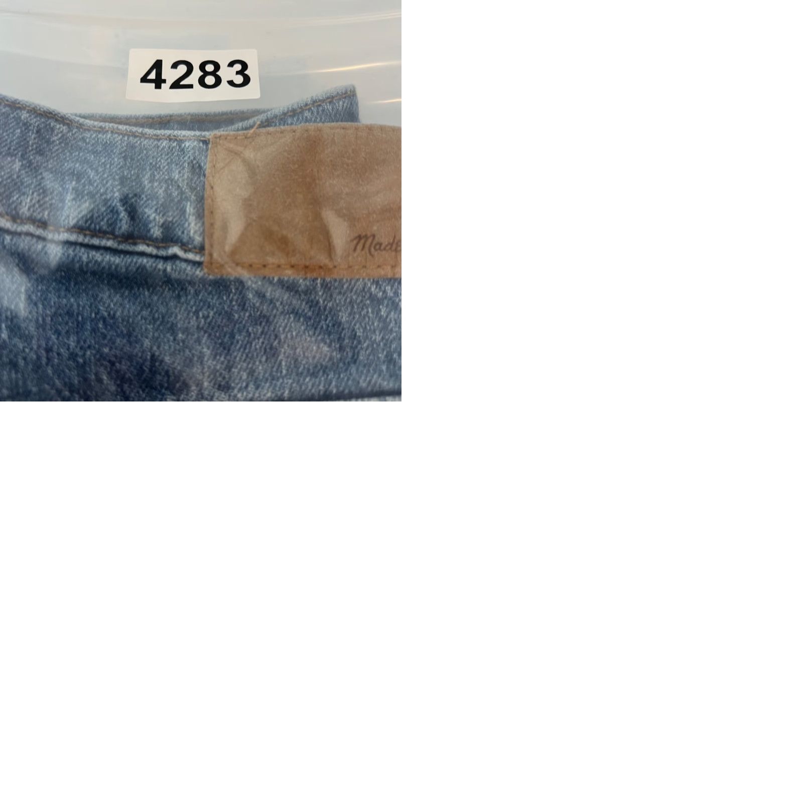 Madewell Madewell Womens Size 29 The Perfect Vintage Jean Blue Denim Frayed Hem Jeans 5-Pocket Design Regular Straight Size 29" - 9 Thumbnail