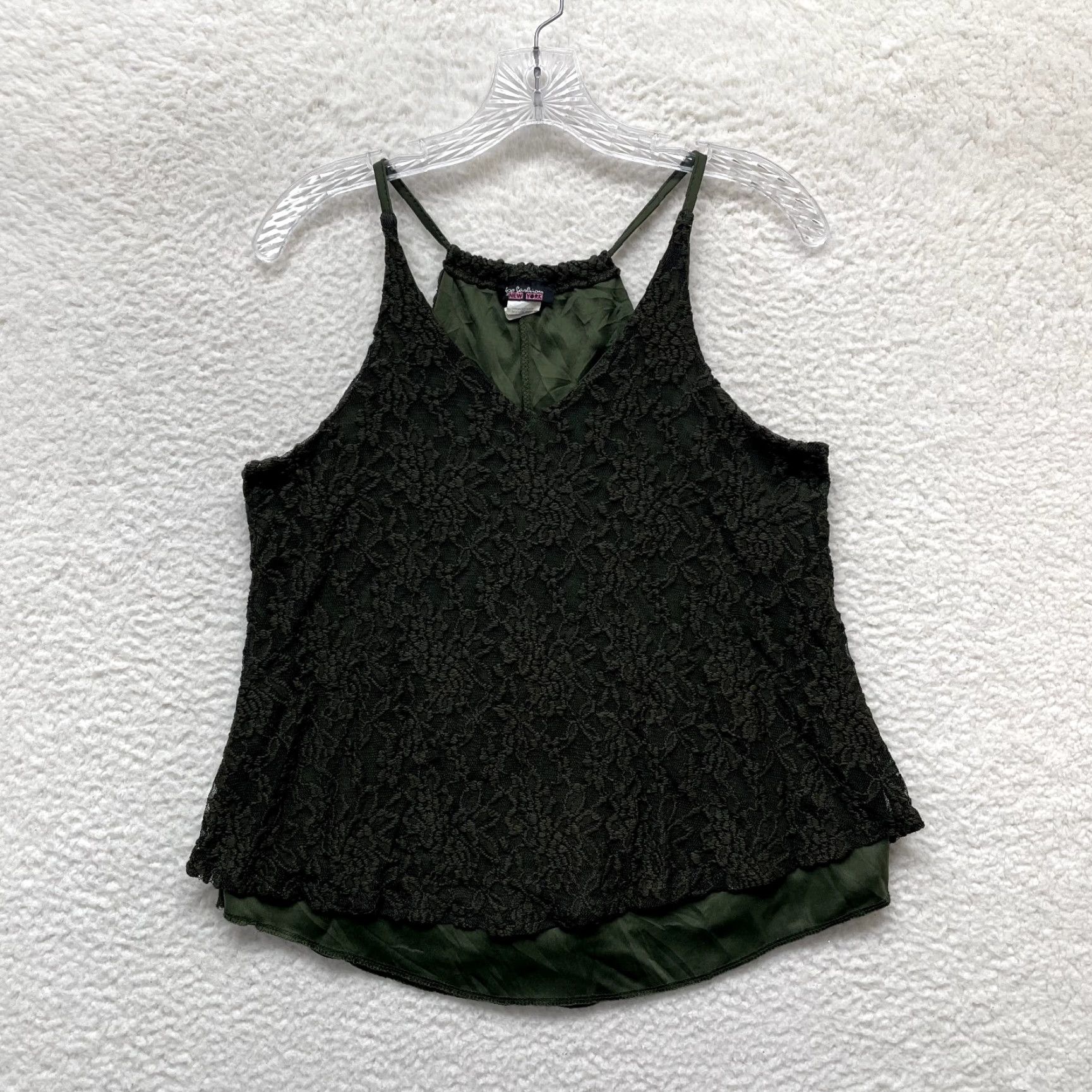 Vintage VINTAGE Y2K Top Fashion of New York Grunge Lace Sleeveless Green L Women Top Regular Adult Womens Size L / US 10 / IT 46 - 2 Thumbnail