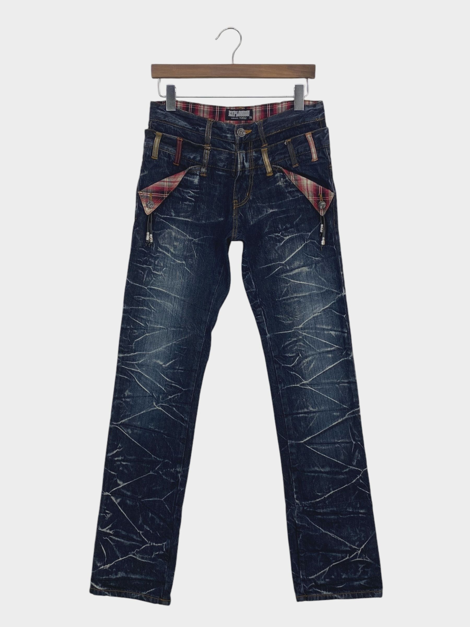 Japanese Brand Nylaus Jeans Double Waist Cropped Jeans Japanese Jeans Size US 29 - 3 Thumbnail