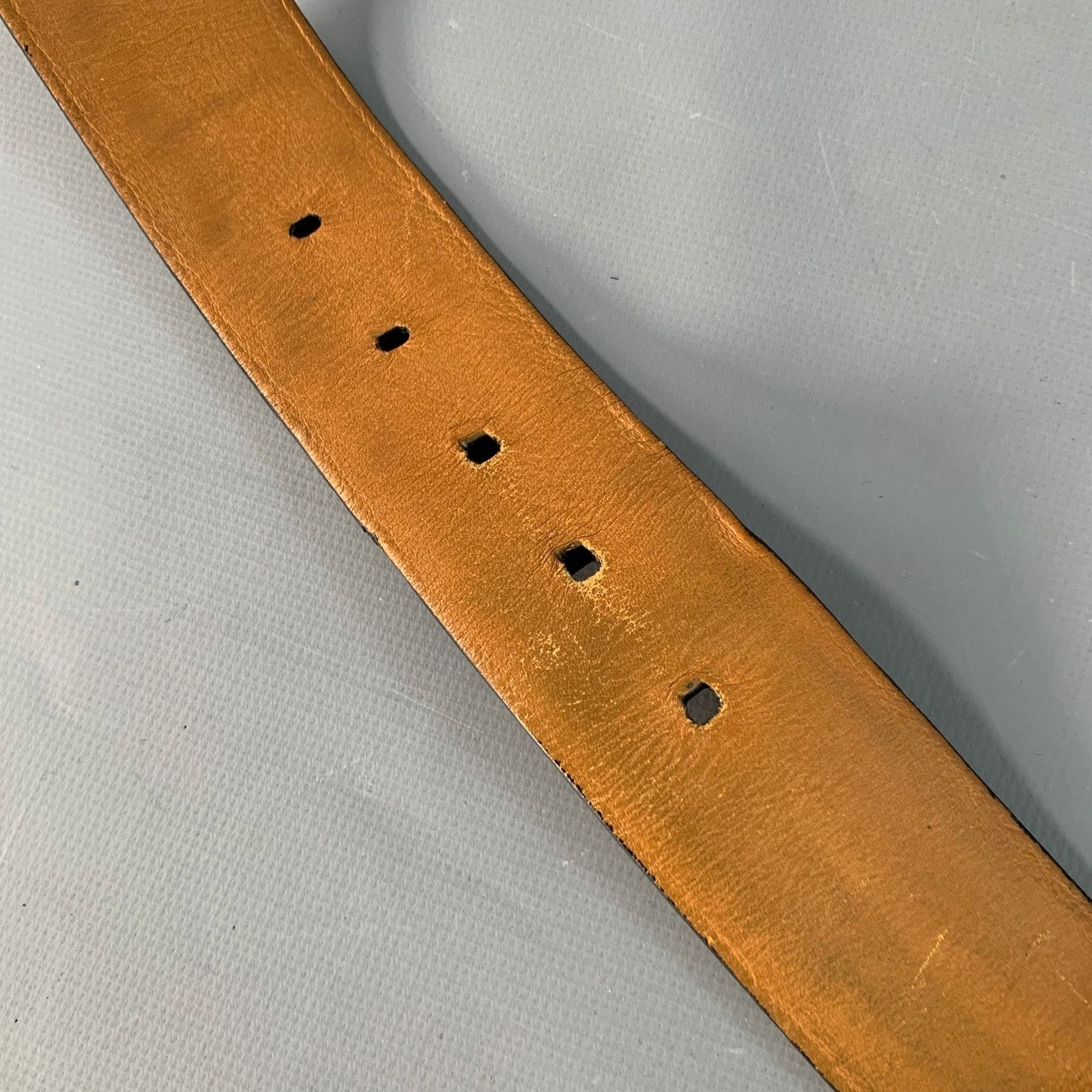 Zilli ZILLI Size 40 Black Gold Logo Leather Belt Size ONE SIZE - 8 Thumbnail