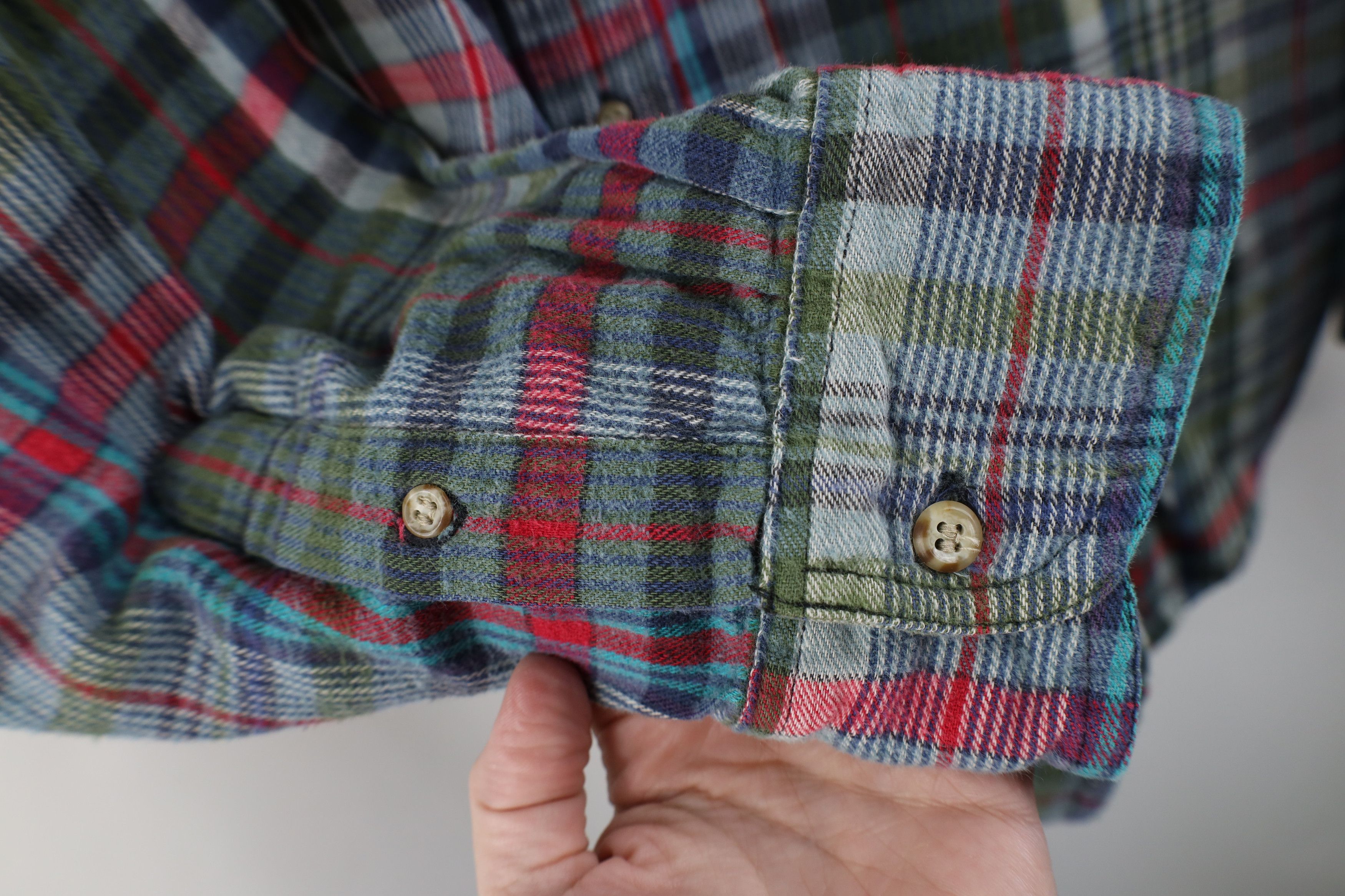 Vintage × Woolrich Woolen Mills Vintage 90s Woolrich Rainbow Plaid Flannel Button Down Shirt Size US L / EU 52-54 / 3 - 5 Thumbnail