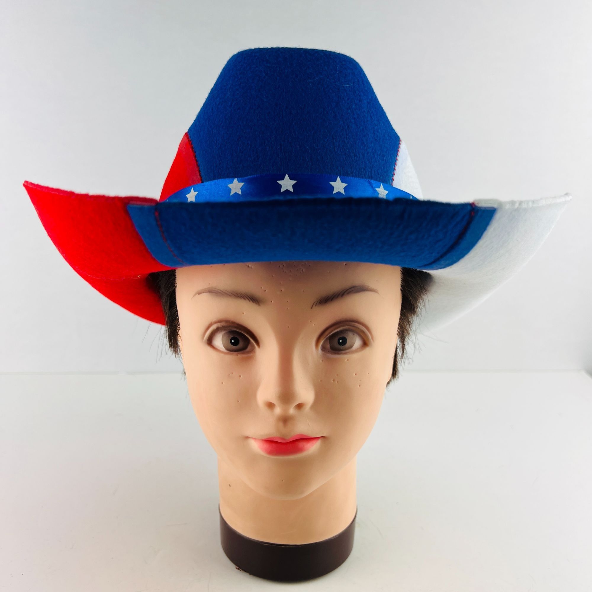 Other Cowboy Hat - Red, White & Blue Patriotic Parade Hat Size ~7. Size ONE SIZE - 2 Thumbnail