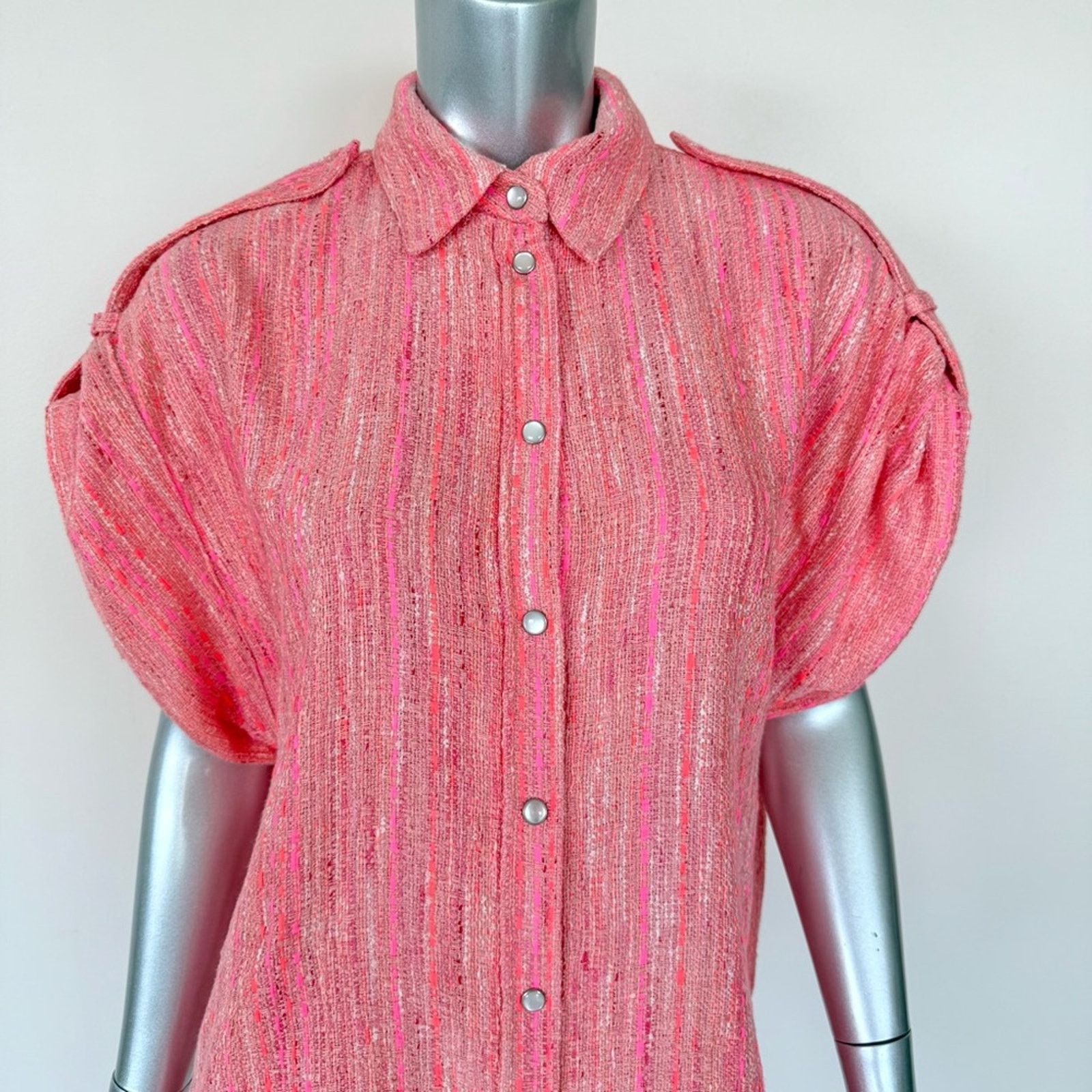 Iro NWT!!! IRO Paris tweed shirt/jacket size 34FR or 4US 495$ Size S / US 4 / IT 40 - 2 Thumbnail