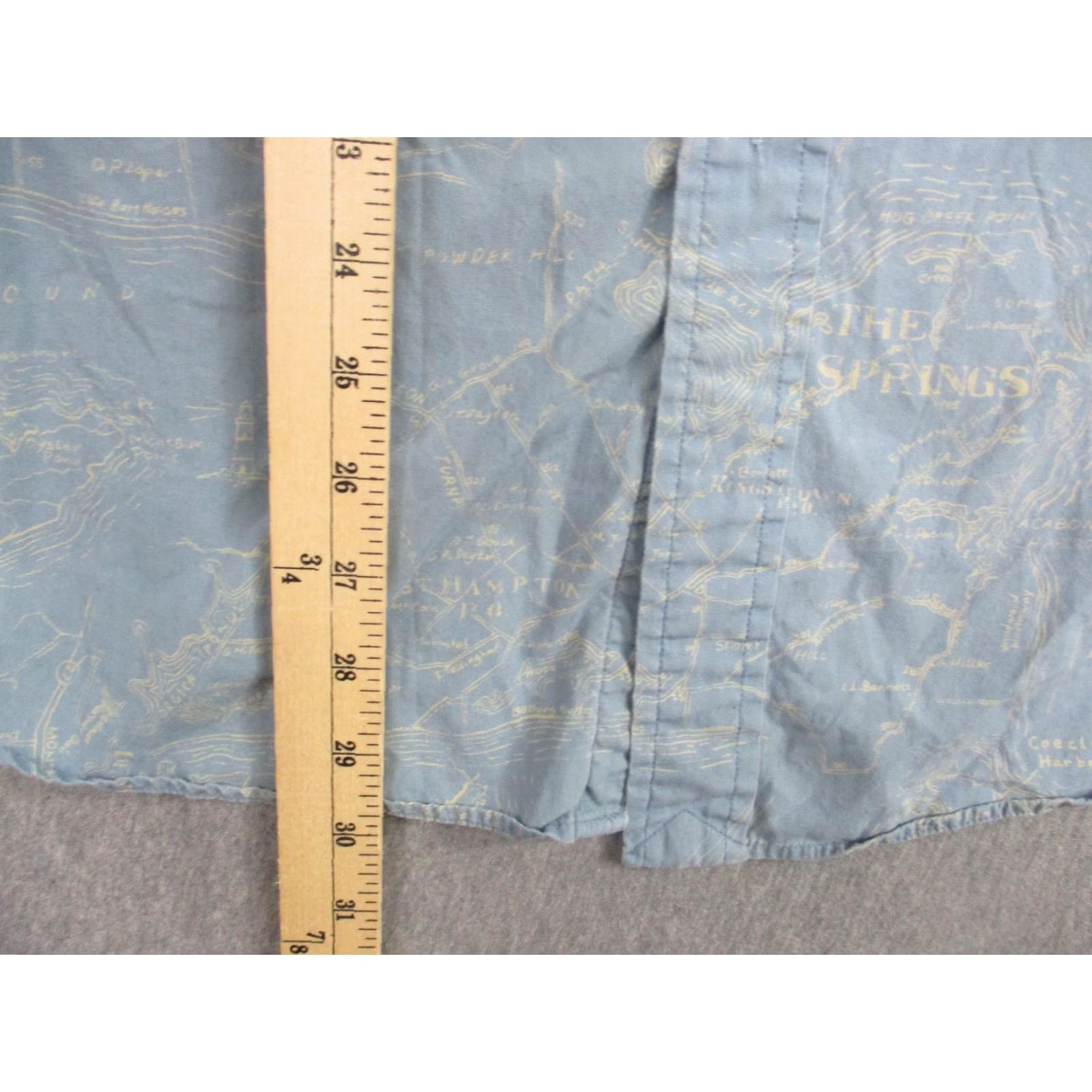 Polo Ralph Lauren VINTAGE Polo Ralph Lauren Shirt Mens Large Blue Map Print Long Sleeve Hamptons Nautical Shirt Size US L / EU 52-54 / 3 - 7 Thumbnail