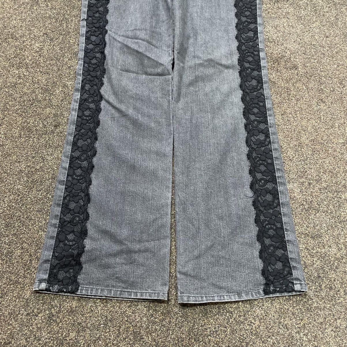 Vintage Y2K Baggy Wide Leg Distressed Black Denim Jeans Punk Skate Size 32" / US 10 / IT 46 - 5 Thumbnail