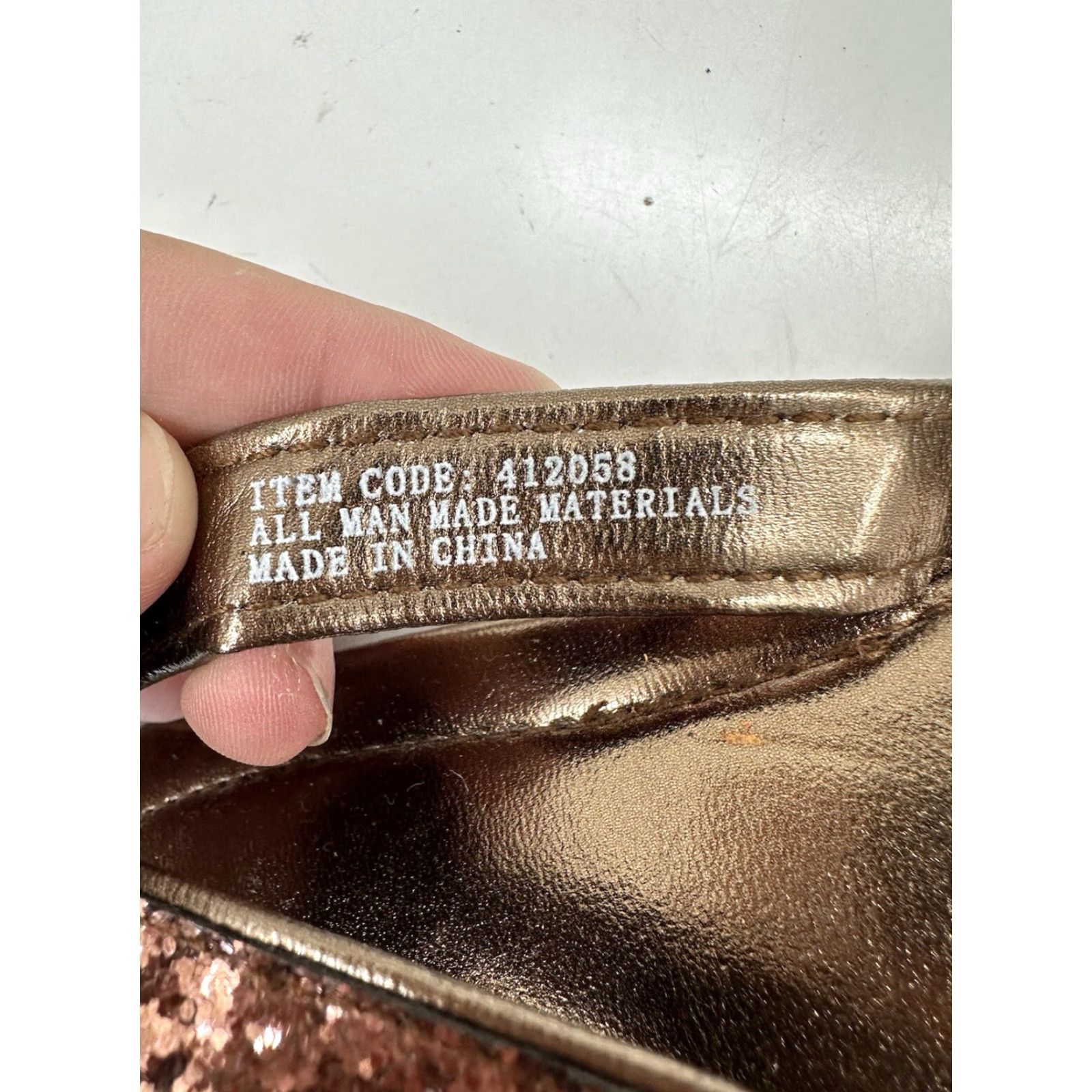 Vintage Unbranded Womens Sandals Size 6-7 Shiny Brown Glitter Thong Slip On Flats Size US 6 / IT 36 - 3 Thumbnail