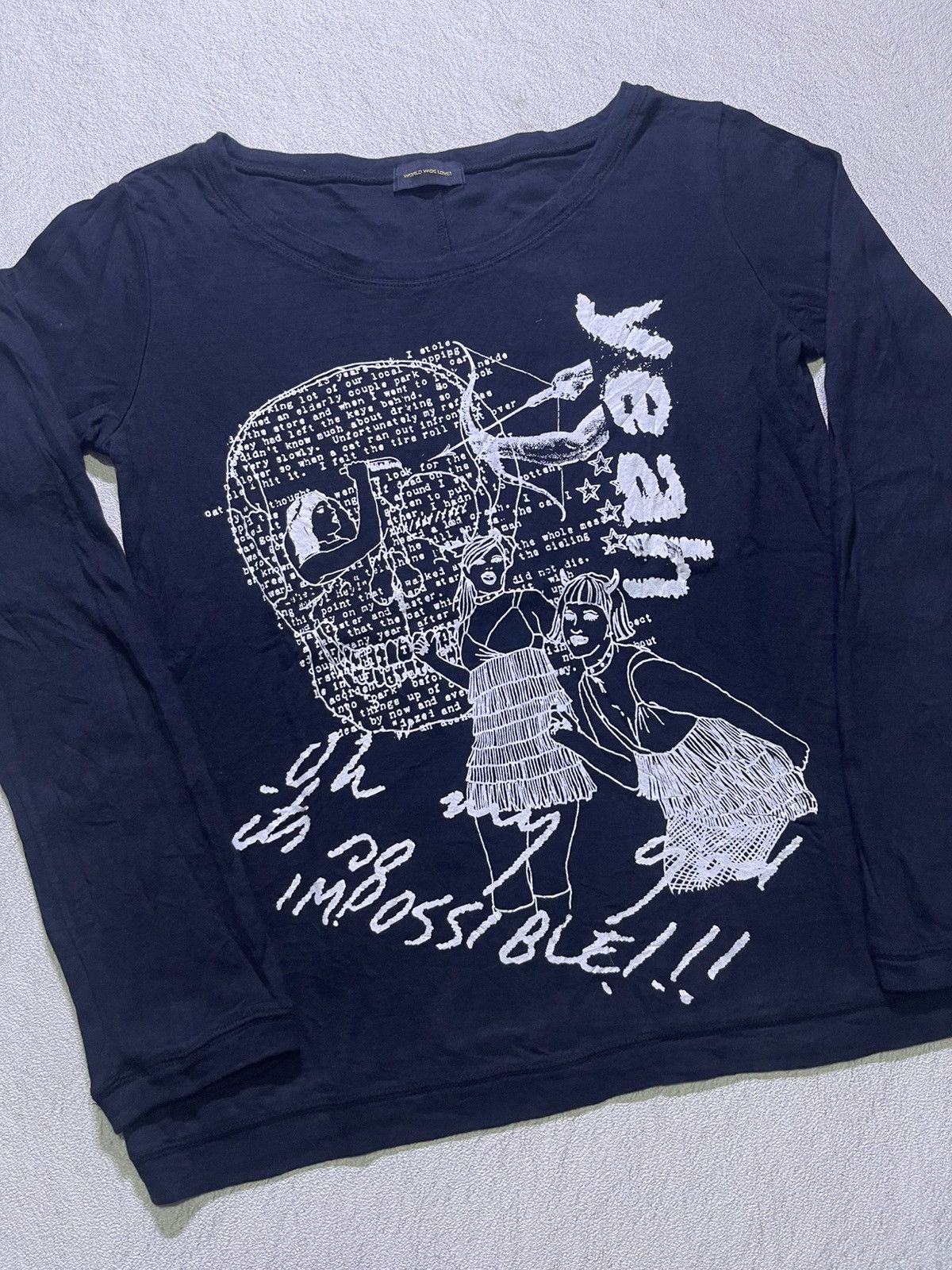 Japanese Brand Y2K WORLD WIDE LOVE long sleeve tshirt Size M / US 6-8 / IT 42-44 - 2 Thumbnail