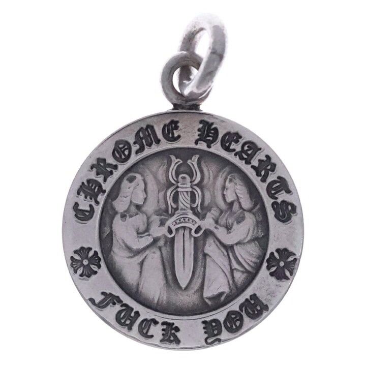 Chrome Hearts CHROME HEARTS ANGEL FUCK YOU MEDAL PENDANT necklace silver Size ONE SIZE - 1 Thumbnail