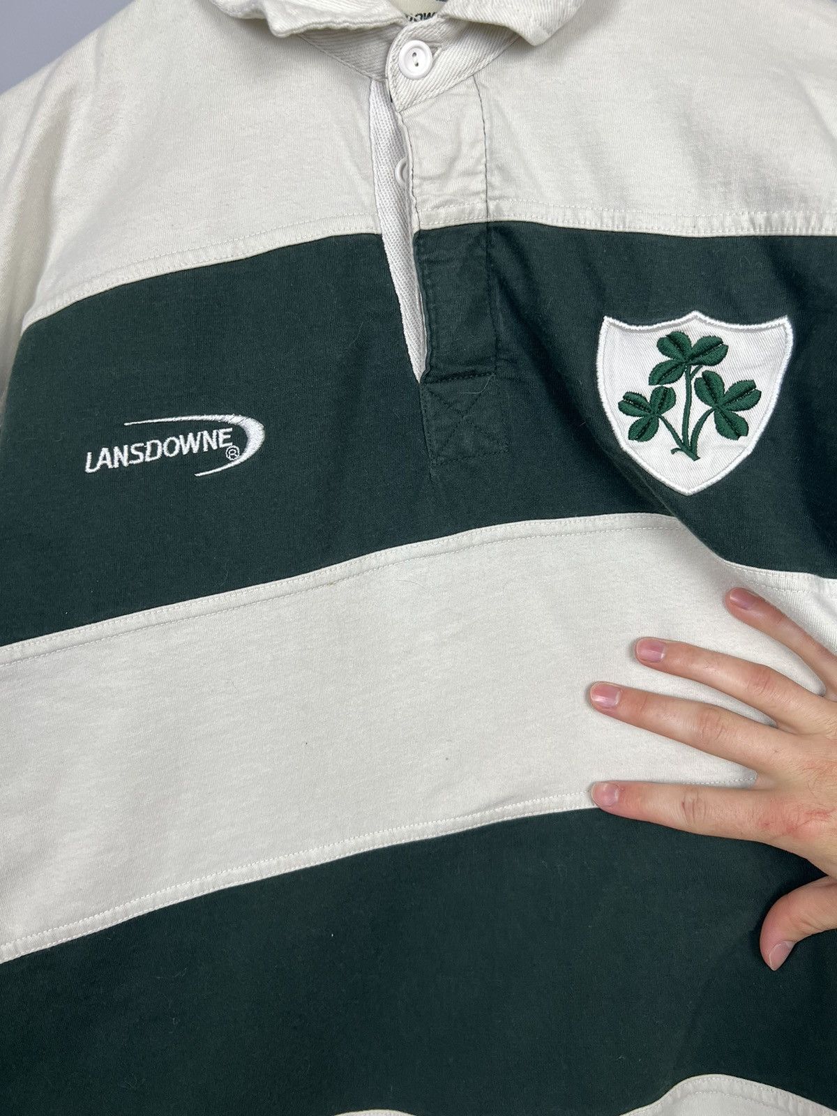 Toffs Vintage 90’s Lansdowne Ireland Rugby Long Sleeve Jersey Size US L / EU 52-54 / 3 - 4 Thumbnail