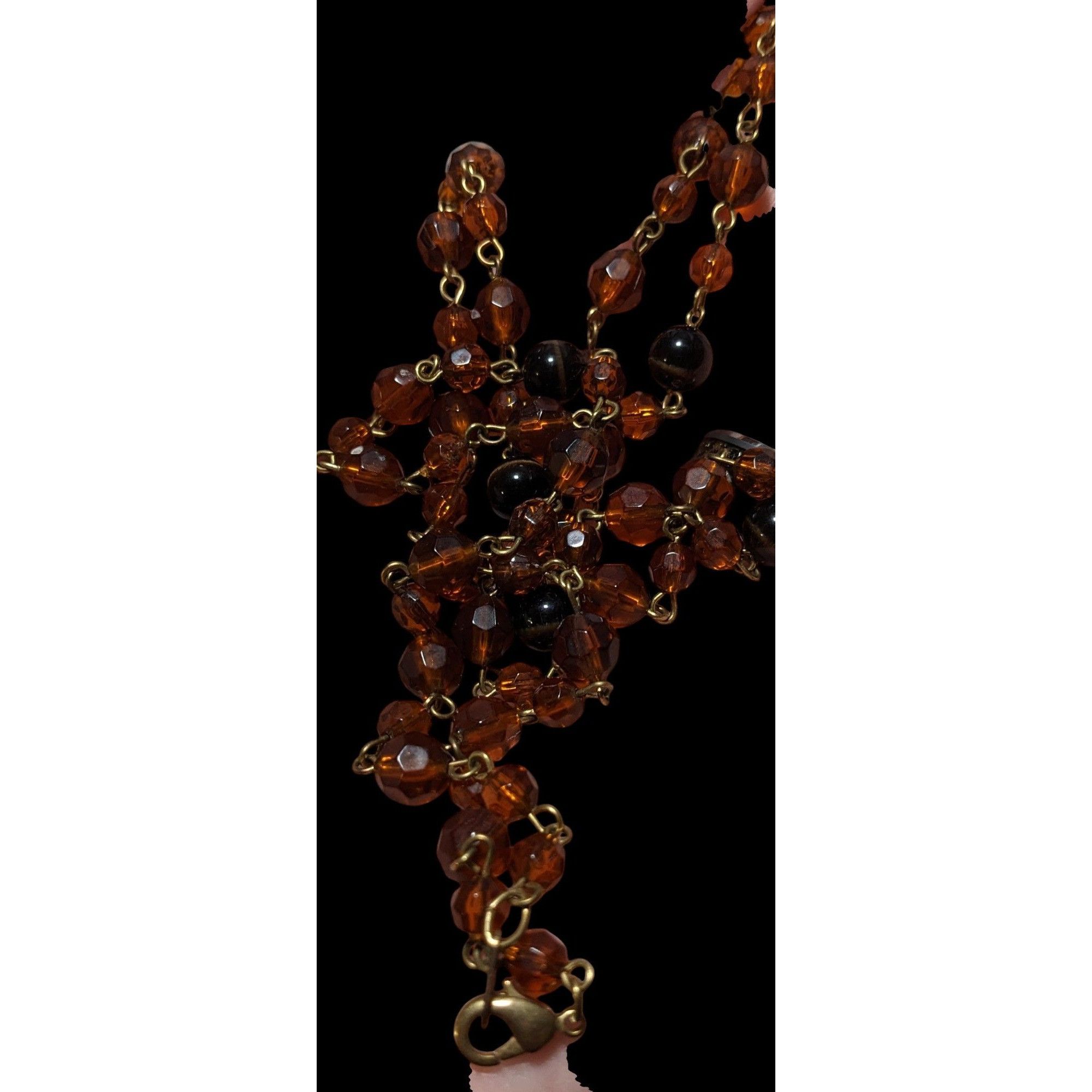 Other Retro 80s Brown And Gold Beaded Necklace Size ONE SIZE - 5 Thumbnail