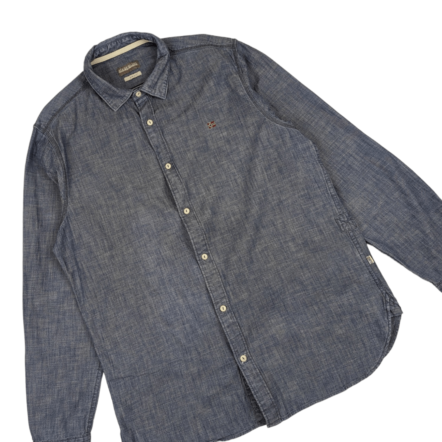 Napapijri NAPAPIJRI Denim Style Button Up Shirt Slim Fit Size US XL / EU 56 / 4 - 3 Thumbnail