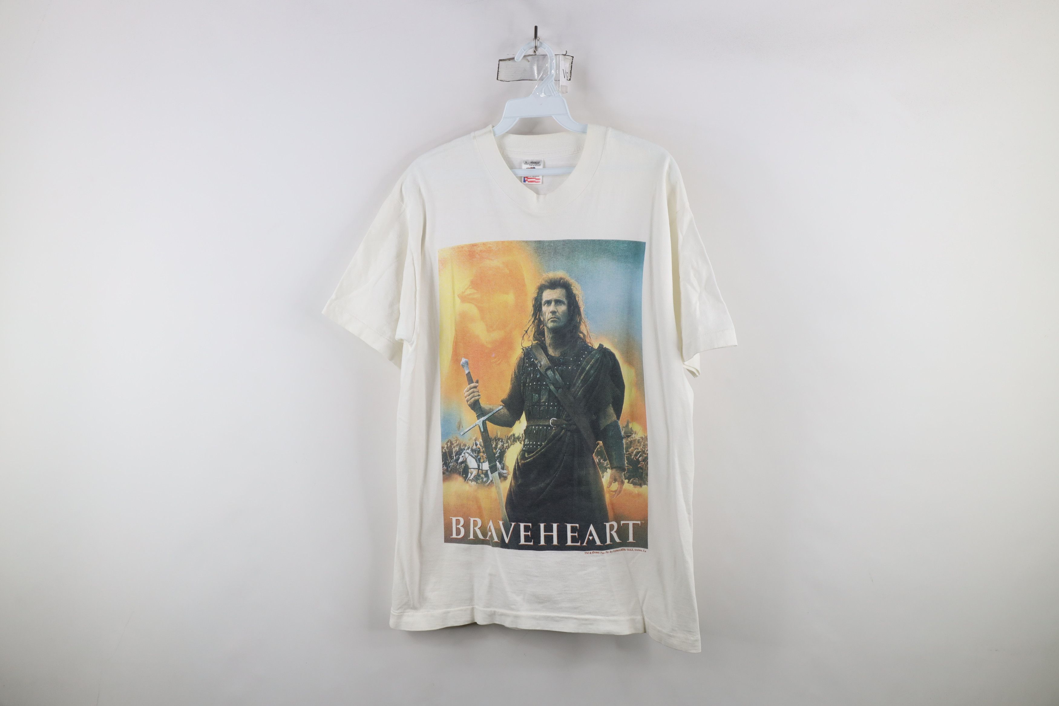 Vintage Vintage 90s Braveheart Movie Short Sleeve T-Shirt White Size US L / EU 52-54 / 3 - 1 Thumbnail