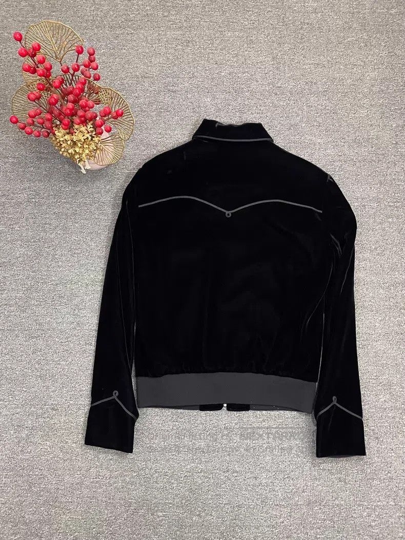 Saint Laurent Paris Saint Laurent Paris Black Velvet Court Jacket Size US S / EU 44-46 / 1 - 7 Thumbnail