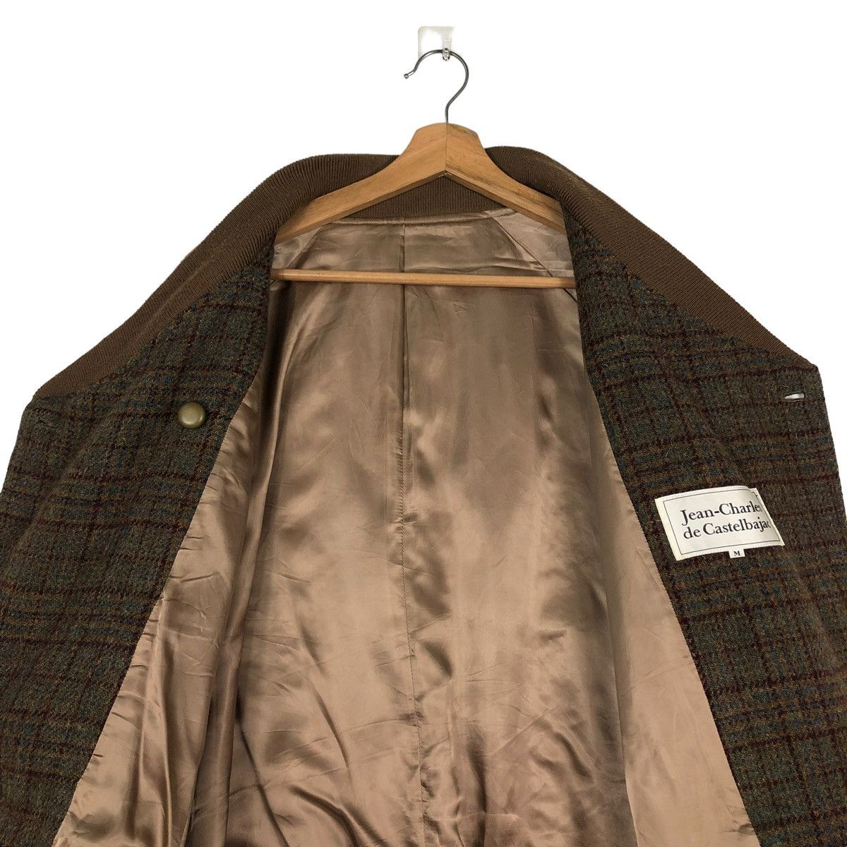Jean Charles De Castelbajac 🔥VINTAGE WOOL HERRINGBONE BOMBER JACKET TARTAN DESIGN Size US M / EU 48-50 / 2 - 14 Thumbnail