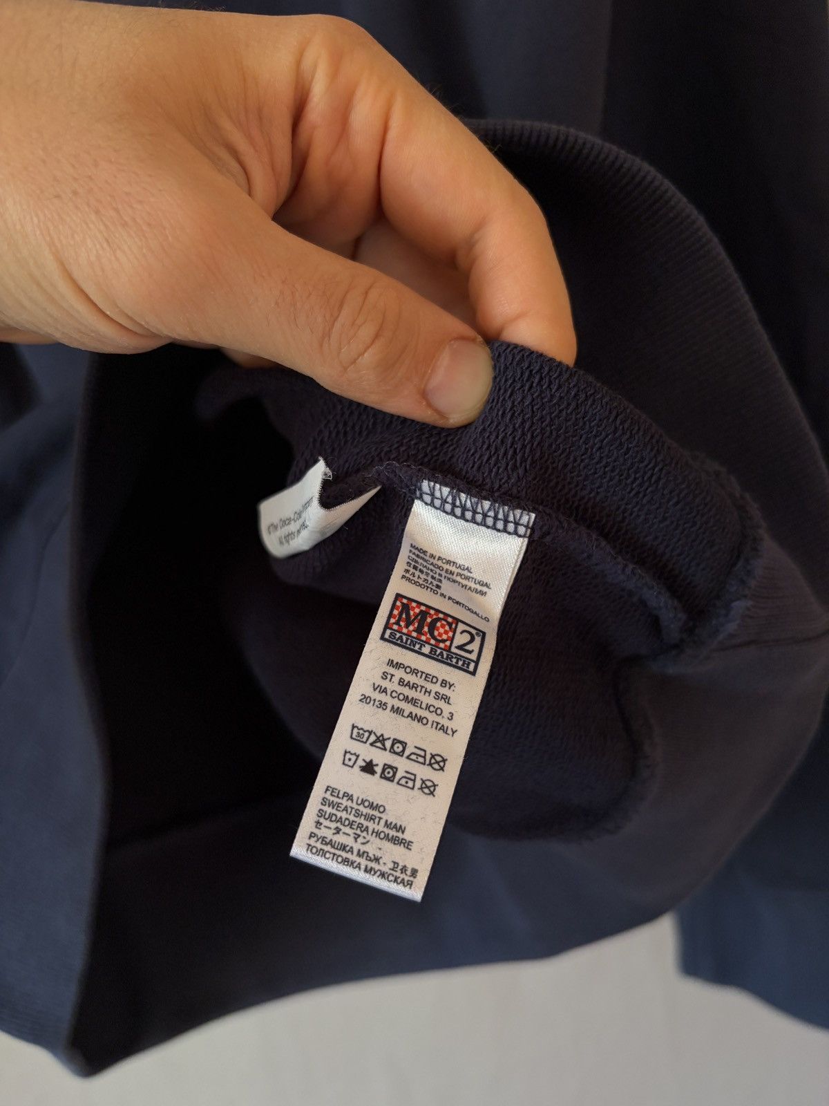 MC2 Saint Barth MC2 Saint Barth Coca Cola Navy Sweatshirt Size US L / EU 52-54 / 3 - 8 Thumbnail