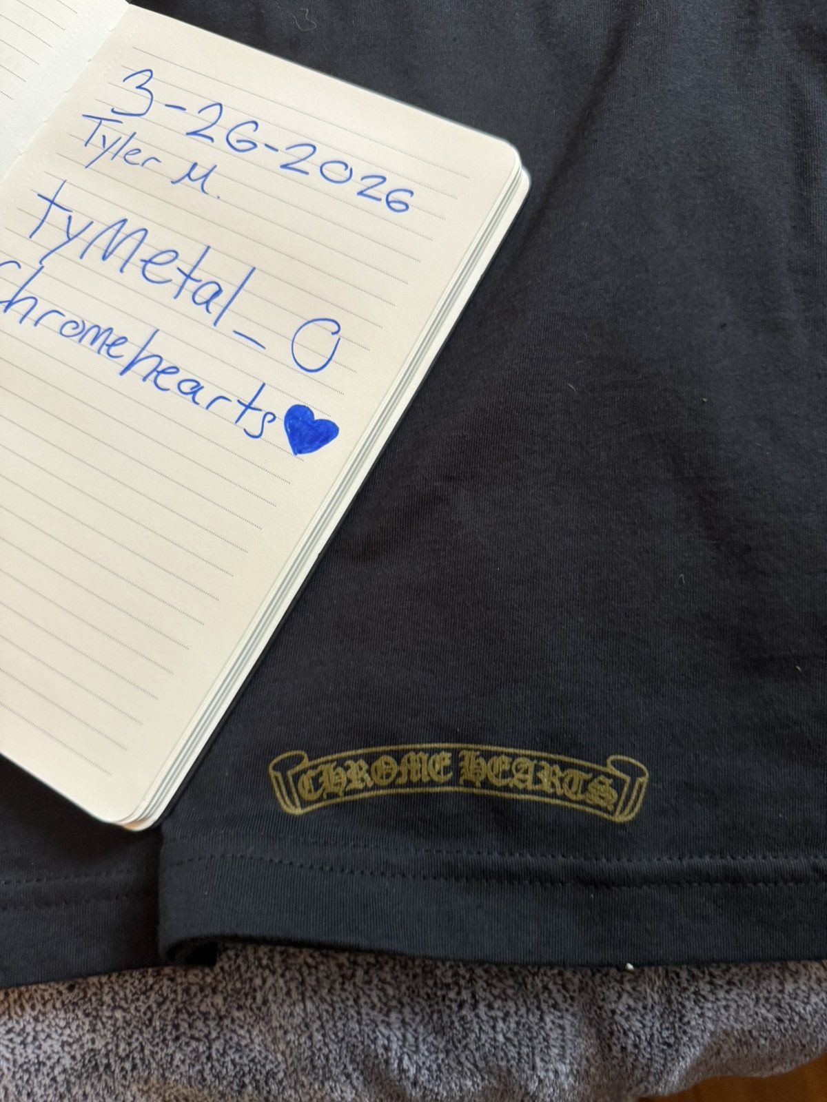 Chrome Hearts Chrome Hearts Neck Logo SS Pocket Crewneck Tee Black Size M Size US M / EU 48-50 / 2 - 11 Thumbnail