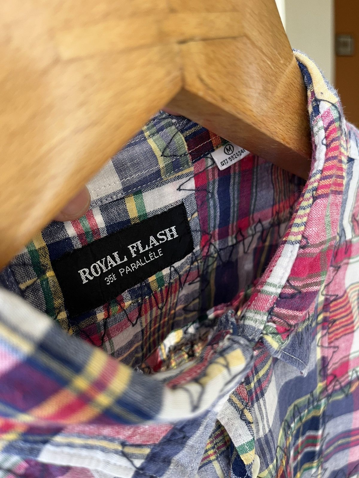 If Six Was Nine × Japanese Brand × Le Grande Bleu (L.G.B.) Rare 💥 Royal Flash Patch Work Shirt Size US S / EU 44-46 / 1 - 4 Thumbnail
