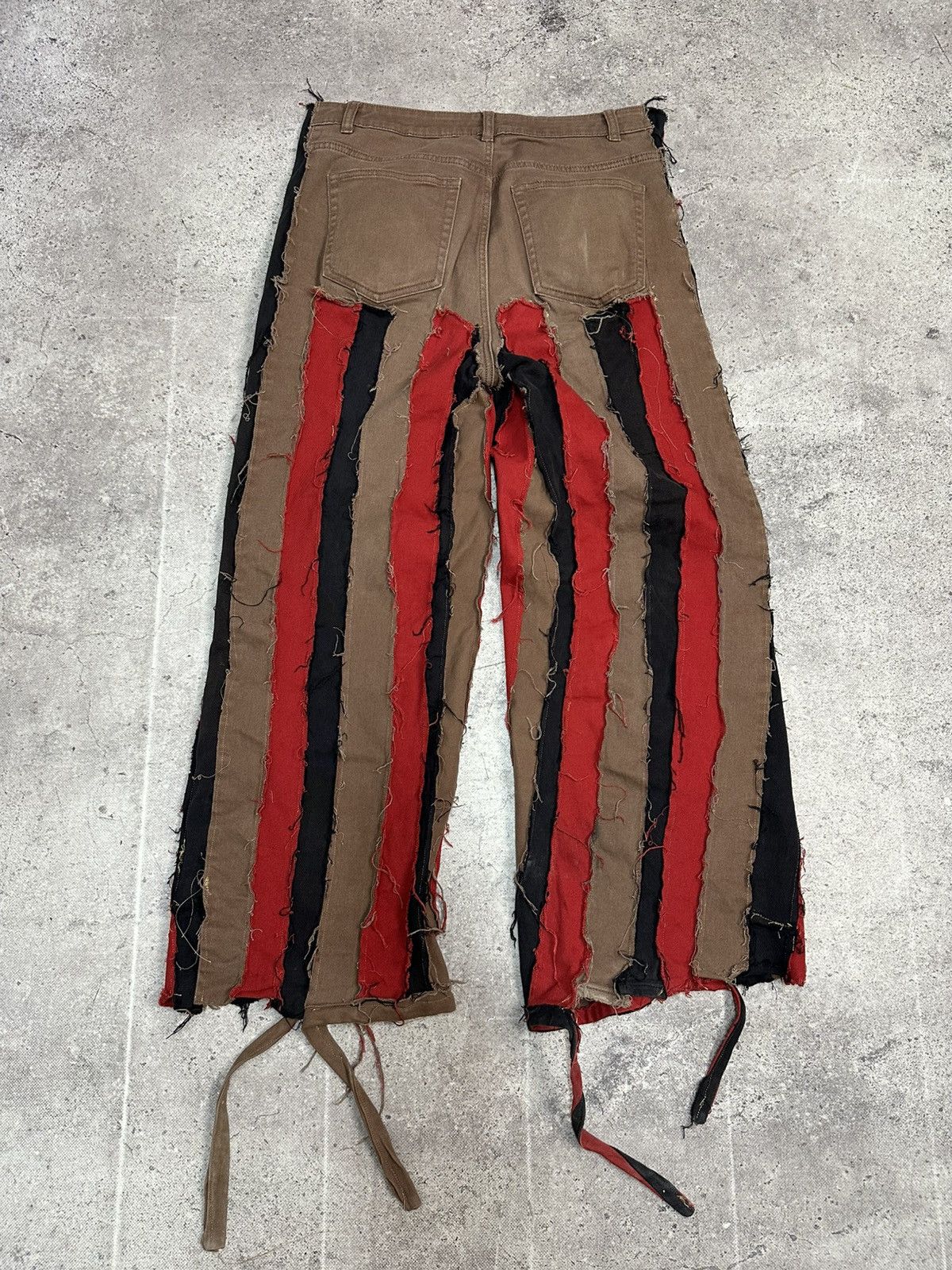 If Six Was Nine Vintage Junya Watanabe Style Striped Opium Denim Jeans Y2K Size US 33 - 8 Thumbnail