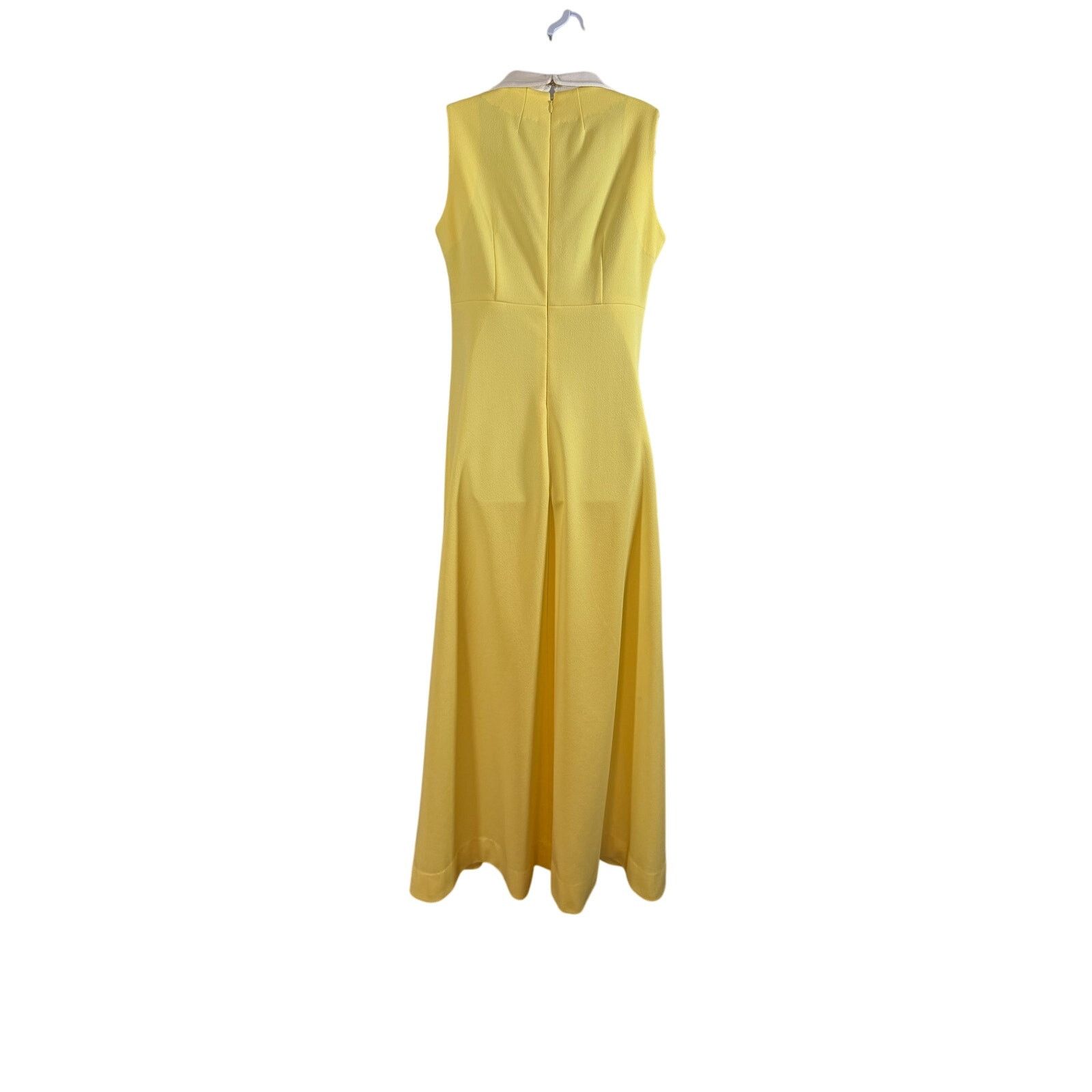 Vintage Vintage 1970's Collared Yellow Maxi Dress NO TAG Handmade Size ONE SIZE - 2 Thumbnail