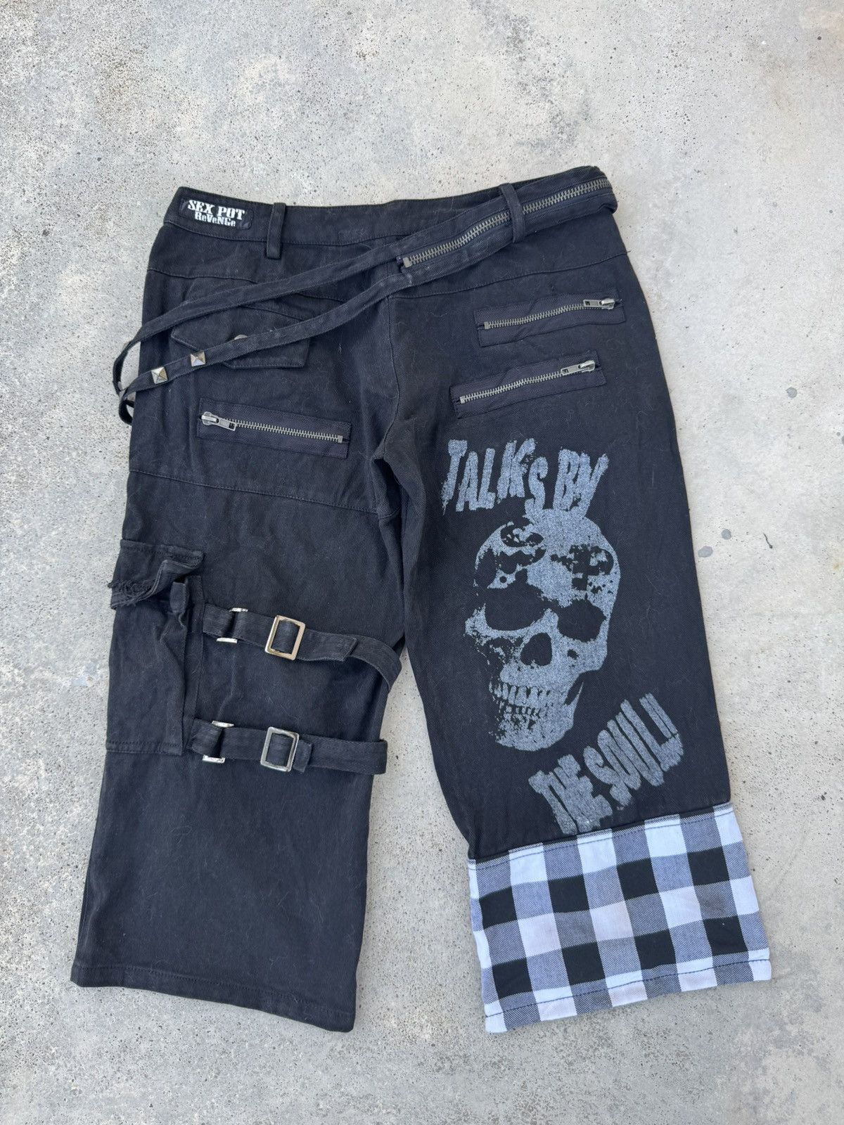 Sex Pot ReVeNGe 2000s Punk Sex Pot Revenge Bondage Pants 3/4 Pants Size US 32 / EU 48 - 7 Thumbnail