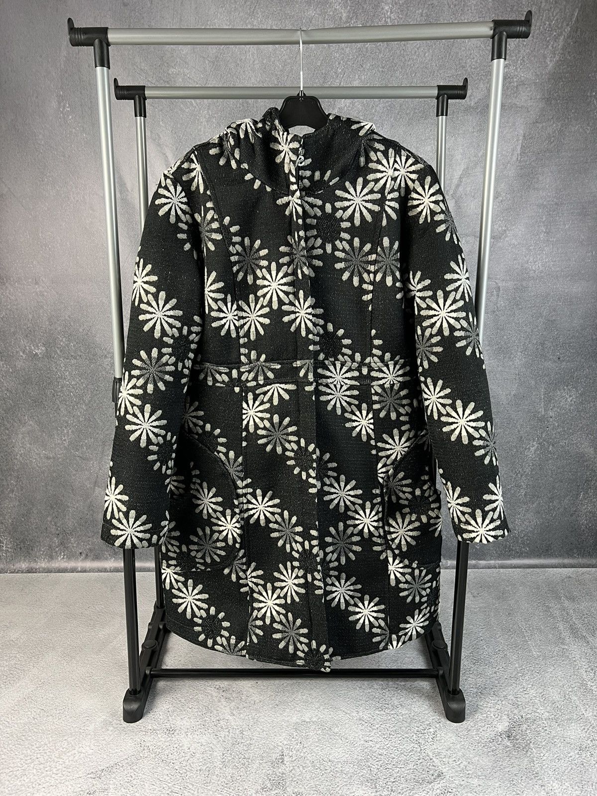 Designer × Desigual Desigual embroidered monogram hooded coat Size S / US 4 / IT 40 - 1 Thumbnail