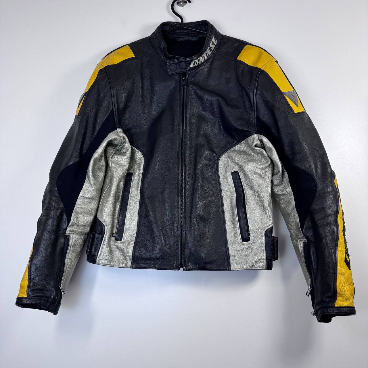 Dainese Dainese Leather Motorcycle Jacket Black Yellow Mens Size M Size US M / EU 48-50 / 2 - 1 Thumbnail