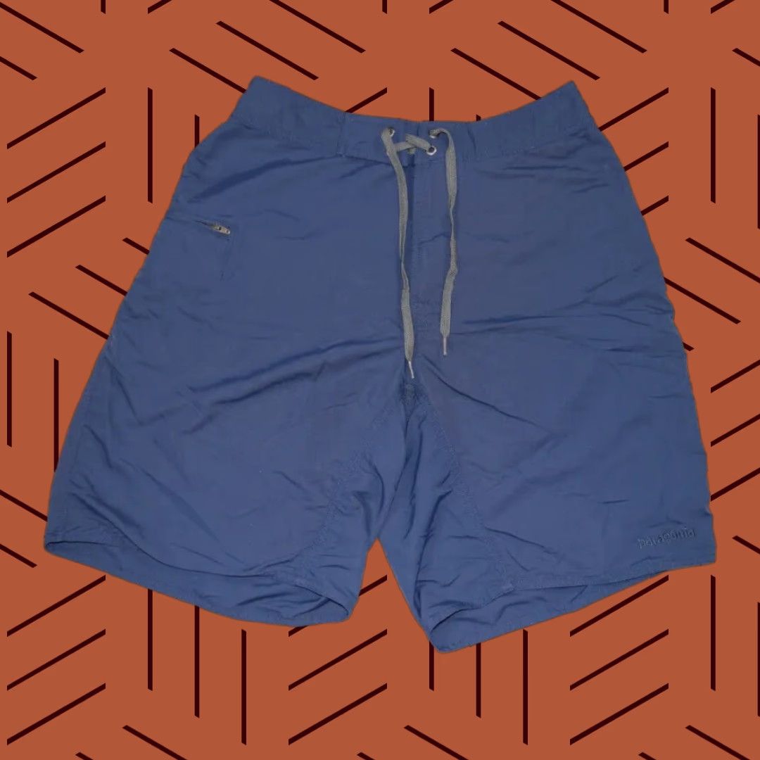 Patagonia VINTAGE Patagonia Mens Swim Shorts Trunks WaveFarer Zip Pocket Navy Blue 30 Size US 30 / EU 46 - 1 Thumbnail