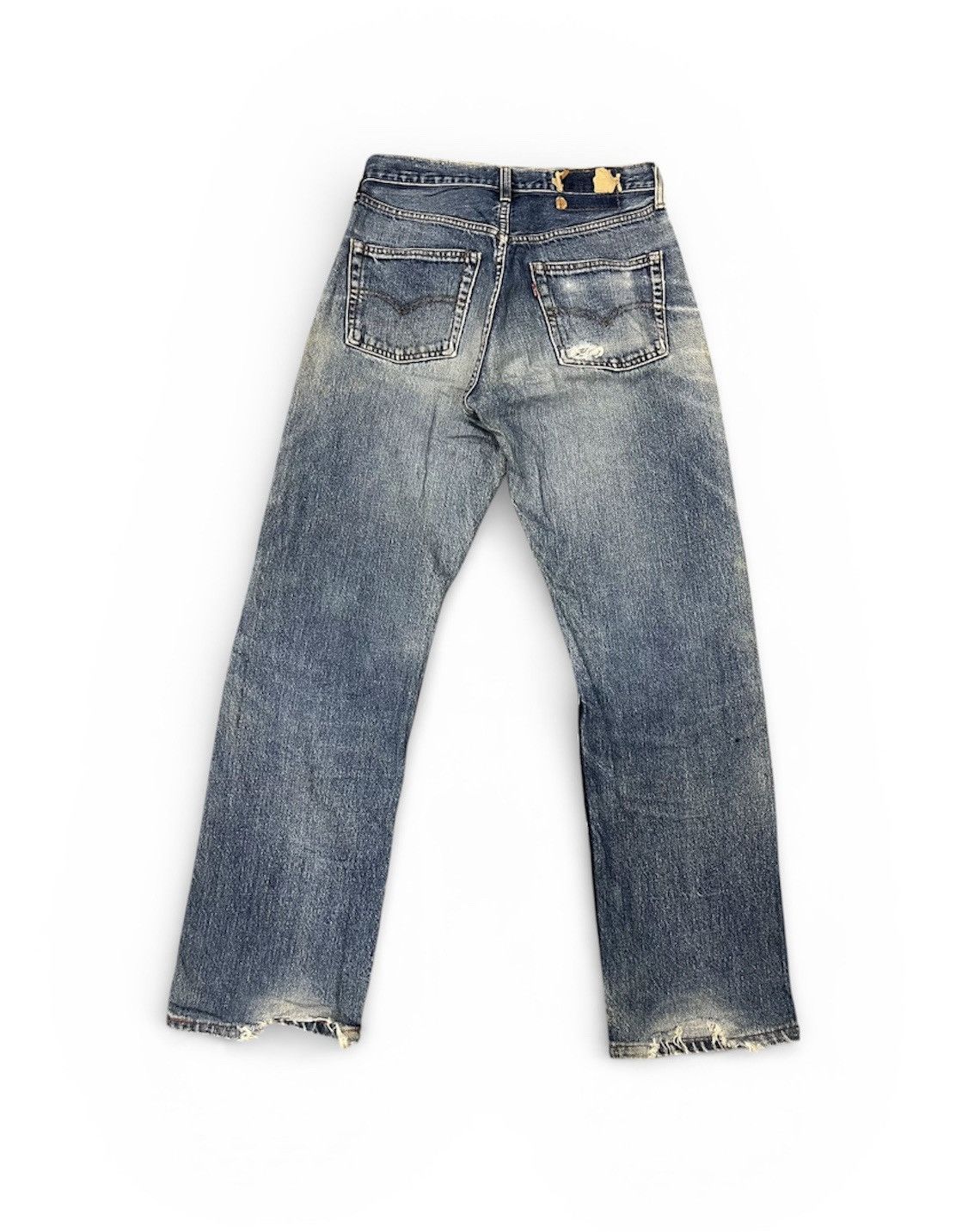 Levi's Vintage Levis 502 Big E Button J22 Distressed Denim Jeans Size US 30 / EU 46 - 2 Thumbnail