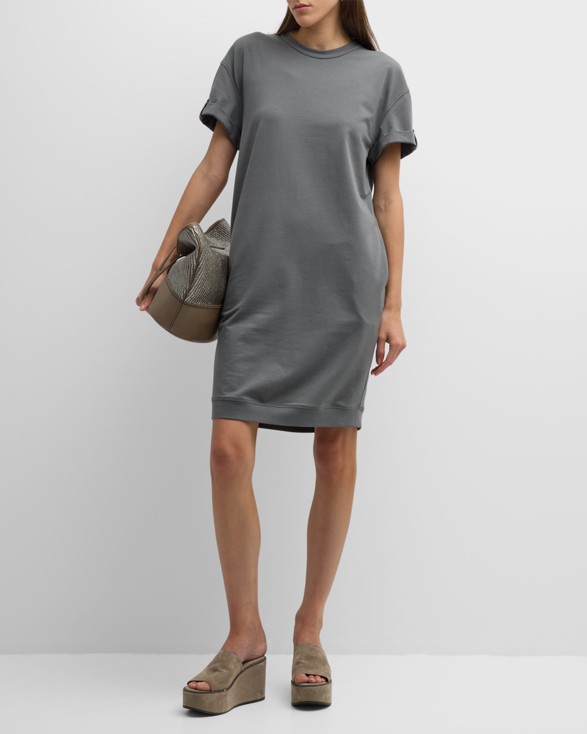 Brunello Cucinelli o1w1db10825 Dress in Charcoal/Grey Size M / US 6-8 / IT 42-44 - 2 Thumbnail
